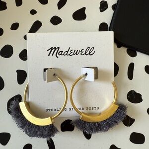 Madewell Gold and Gray Hoop Earrings